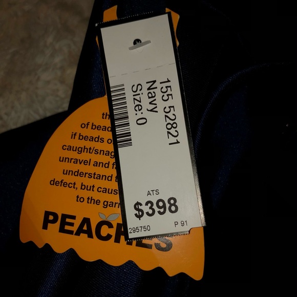 Navy Blue Floor-length Prom Dress - Picture 3 of 5